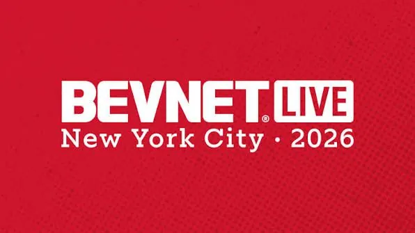BevNET Live New York City 2026 event branding in white on red.
