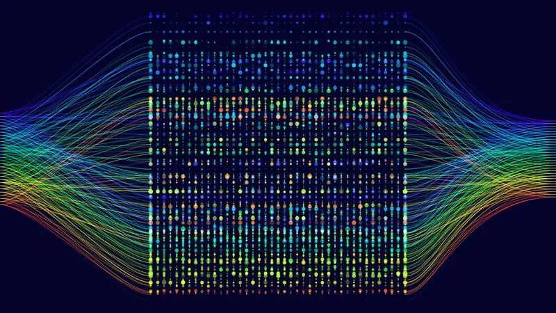 Scattered data points resolving into connected pathways.